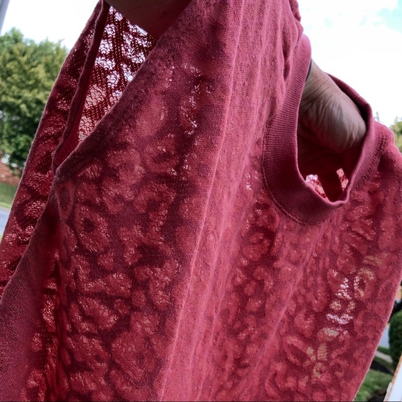 Iro jeans muscle tee light red leopard burnout - Picture 3 of 8